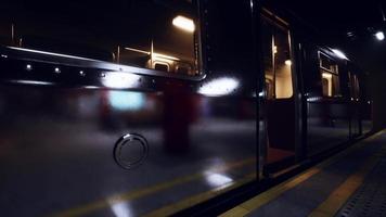 empty old subway train station photo