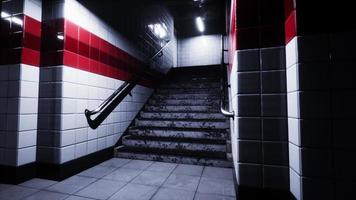 empty old subway train station photo
