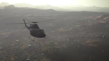 Slow Motion United States military helicopter in Vietnam photo