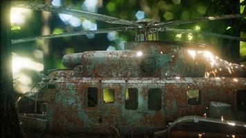 old rusted military helicopter photo