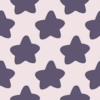 Geometric stars seamless pattern in doodle style. Chaotic elements. vector