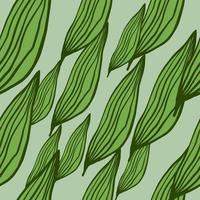 Abstract random organic line leaves pattern. Modern botanical backdrop. vector