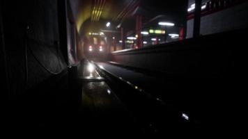 empty old subway train station photo