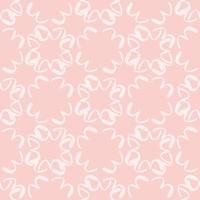 Pastel geometric pattern in light pink tones. White repeating elements. vector