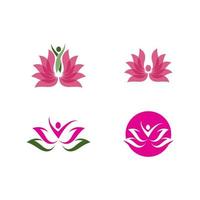 Lotus flowers illustration vector