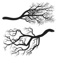 Tree branch silhouette collection vector