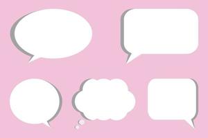 Set speech bubble text vector clip art icon