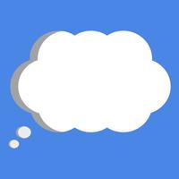 thought cloud scpeech bubble text vector