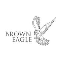 Eagle one line logo for Law Firm vector