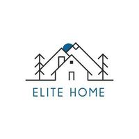 inspiración para el diseño del logotipo de casas de lujo de elite home vector
