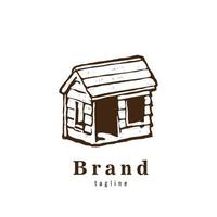 Wood house logo design, Indigeneous Village logo vector