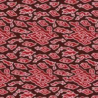 Cloud pattern vintage. Indonesian mega mendung batik pattern. vector