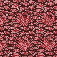 Cloud pattern vintage. Indonesian mega mendung batik pattern. vector