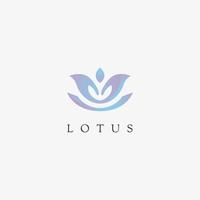 Simple Elegant Lotus Psychology Logo with Calming colour design logo inspiration vector