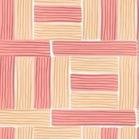 Pink and orange lined rectangles on white background. vector