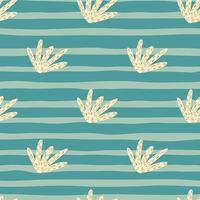 Botanic seamless pattern in pastel tones with simple foliage ornament. vector