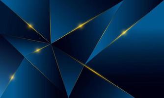 Abstract blue polygon triangles shape pattern background with lighting effect luxury style. Illustration Vector design digital technology concept.