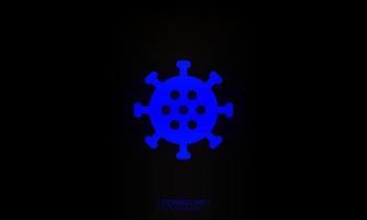 Virus of Business innovation technology concept. technology background. neon effect. circuit board concept. Hi-tech digital technology. vector
