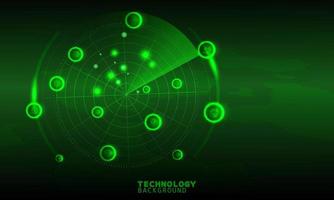 Radar Scan technology concept. technology background. neon effect. circuit board concept. Hi-tech digital technology. vector