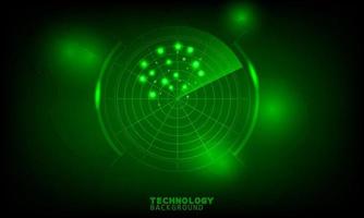 Radar Scan technology concept. technology background. neon effect. circuit board concept. Hi-tech digital technology. vector