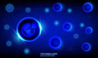 Business innovation technology concept. technology background. neon effect. circuit board concept. Hi-tech digital technology. vector