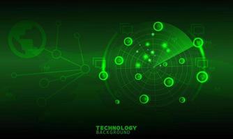 Radar Scan technology concept. technology background. neon effect. circuit board concept. Hi-tech digital technology. vector