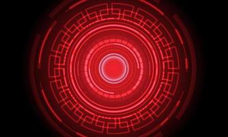 vector background abstract technology communication concept. Cyber circle laser figure on abstract background . Blue and red .