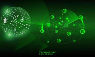 Radar Scan technology concept. technology background. neon effect. circuit board concept. Hi-tech digital technology. vector