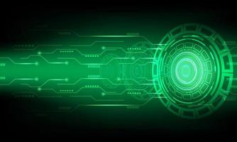 vector background abstract technology communication concept. Cyber circle laser figure on abstract background . Green color.