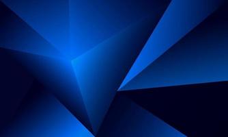 Abstract blue polygon triangles shape pattern background with lighting effect luxury style. Illustration Vector design digital technology concept.