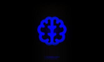 Brain of Business innovation technology concept. technology background. neon effect. circuit board concept. Hi-tech digital technology. vector