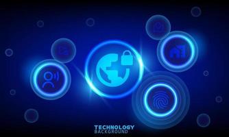 Business innovation technology concept. technology background. neon effect. circuit board concept. Hi-tech digital technology. vector