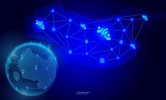 technology background. neon effect. circuit board concept. Hi-tech digital technology. vector