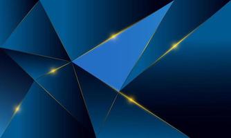 Abstract blue polygon triangles shape pattern background with lighting effect luxury style. Illustration Vector design digital technology concept.