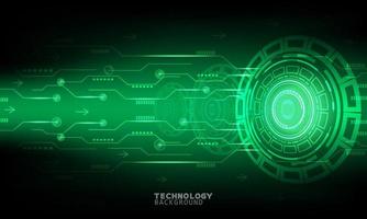 vector background abstract technology communication concept. Cyber circle laser figure on abstract background . Green color