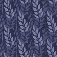 Abstract forest grass and branch seamless pattern. Vector illustration