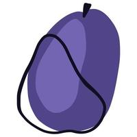 Hand drawn plum isolated vector