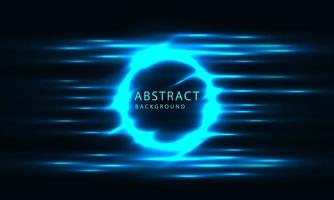 Abstract Light out technology background Hitech communication concept innovation background . Blue light neon , glowing. vector