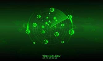Radar Scan technology concept. technology background. neon effect. circuit board concept. Hi-tech digital technology. vector