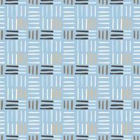 Geometric seamless pattern with dash line. Doodle stripe backdrop. Line shapes endless wallpaper. vector