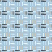 Geometric seamless pattern with dash line. Doodle stripe backdrop. Line shapes endless wallpaper. vector