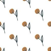 Isolated dandelion seamless pattern on white background. vector