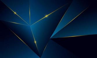 Abstract blue polygon triangles shape pattern background with lighting effect luxury style. Illustration Vector design digital technology concept.