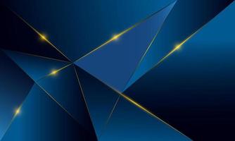 Abstract blue polygon triangles shape pattern background with lighting effect luxury style. Illustration Vector design digital technology concept.