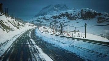 Winter road on Lofoten Islands photo