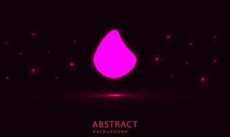 Futuristic Sci-Fi Abstract Pink Neon Light Shapes On Black Background. Exclusive wallpaper design for poster, brochure, presentation, website etc. vector