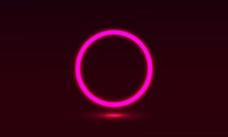 Futuristic Sci-Fi Abstract Neon Pink Light Shapes On Black Background. Exclusive wallpaper design for poster, brochure, presentation, website etc. vector