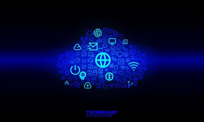 Business innovation technology concept. technology background. neon effect. circuit board concept. Hi-tech digital technology.