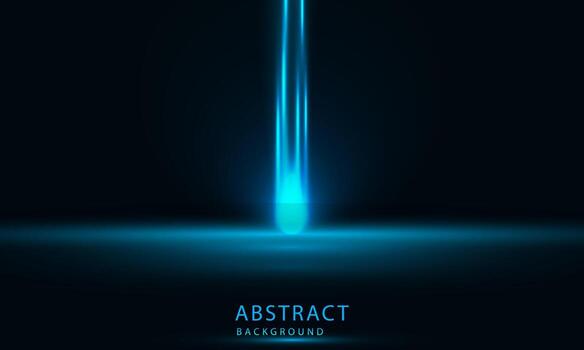 Abstract technology vector background with Hi speed lights dark blue backdrop with Arrow Light out background.