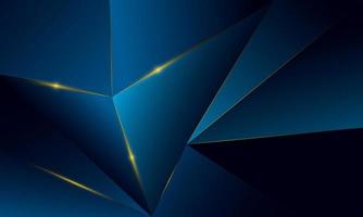 Abstract blue polygon triangles shape pattern background with lighting effect luxury style. Illustration Vector design digital technology concept.